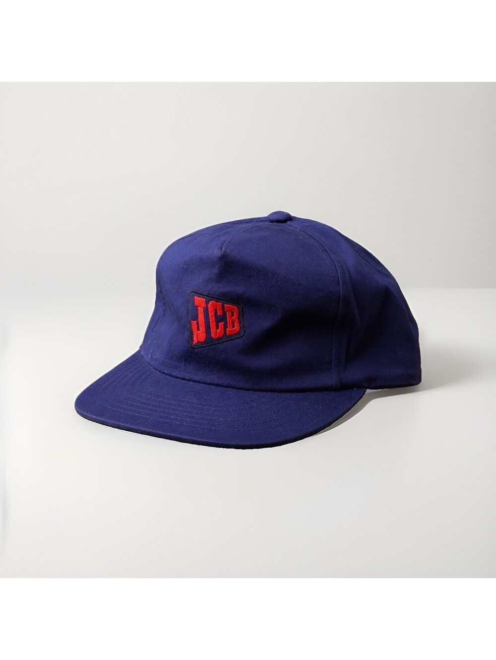 Vintage JCB Louisville Slugger Snapback Hat Blue Construction Promo Cap